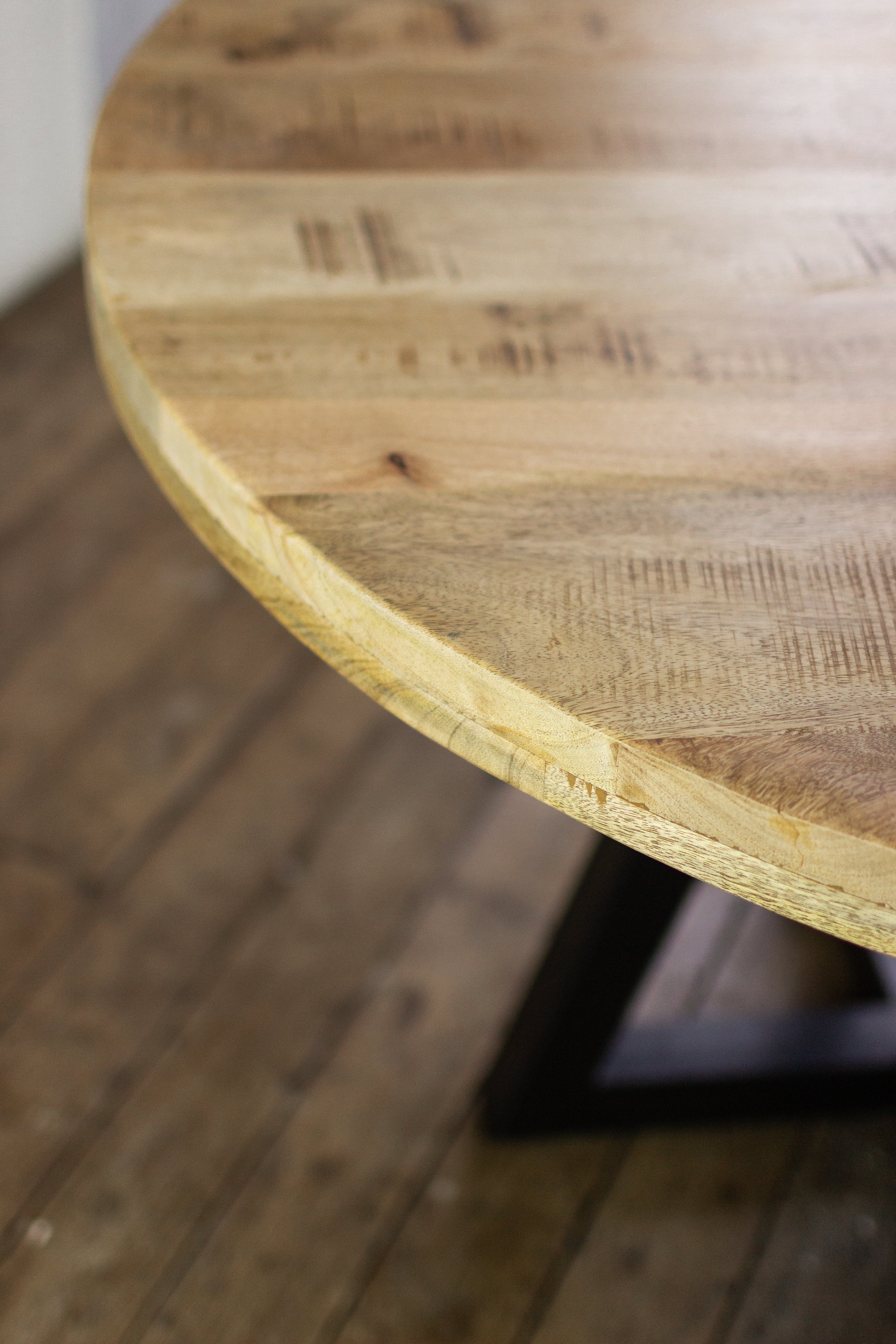 Ida Solid Mango Wood Dining Set with 4 or 6 Ava Dining Chairs in Grey