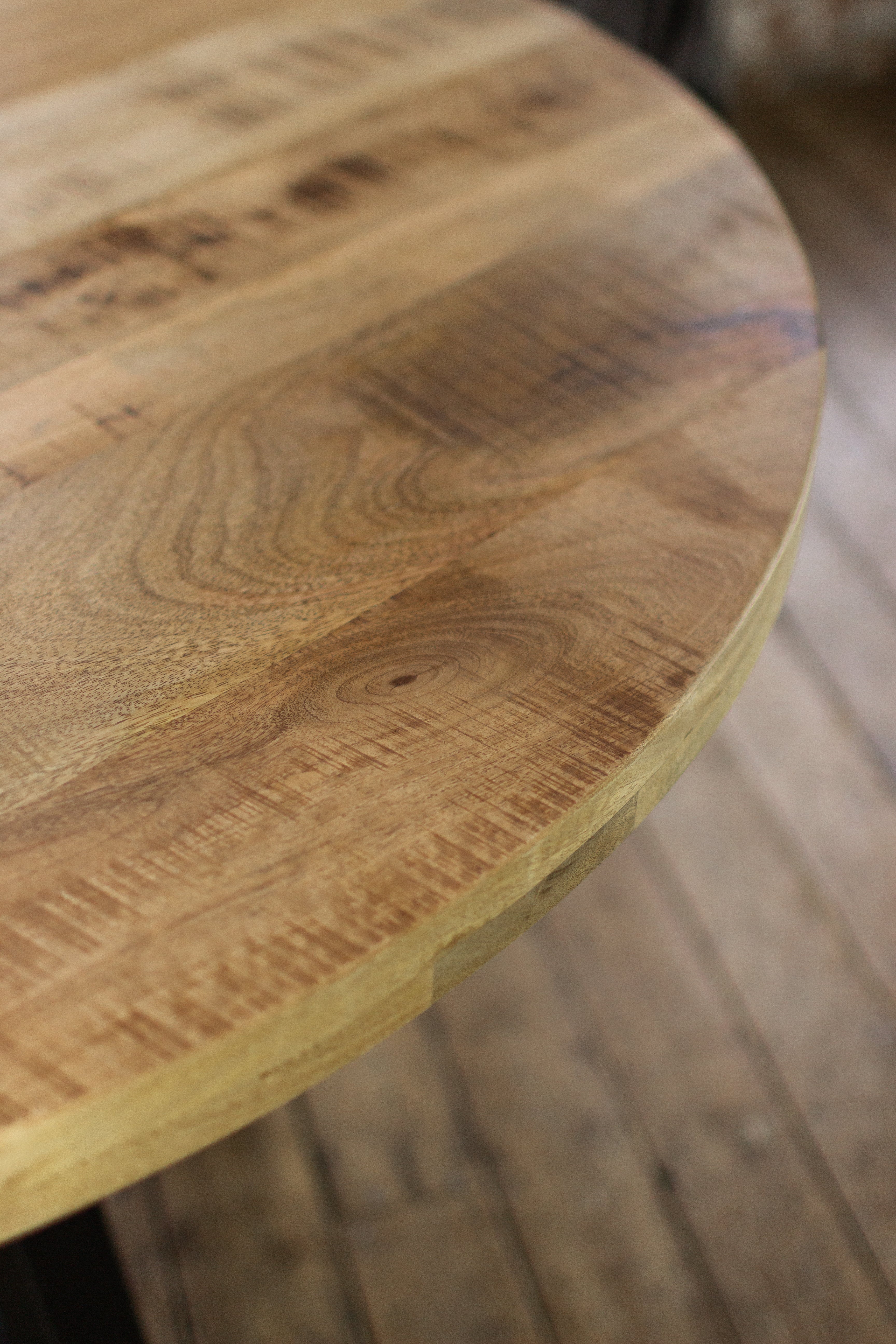 Ida Solid Mango Wood Dining Set with 4 or 6 Portia Dining Chairs in Grey