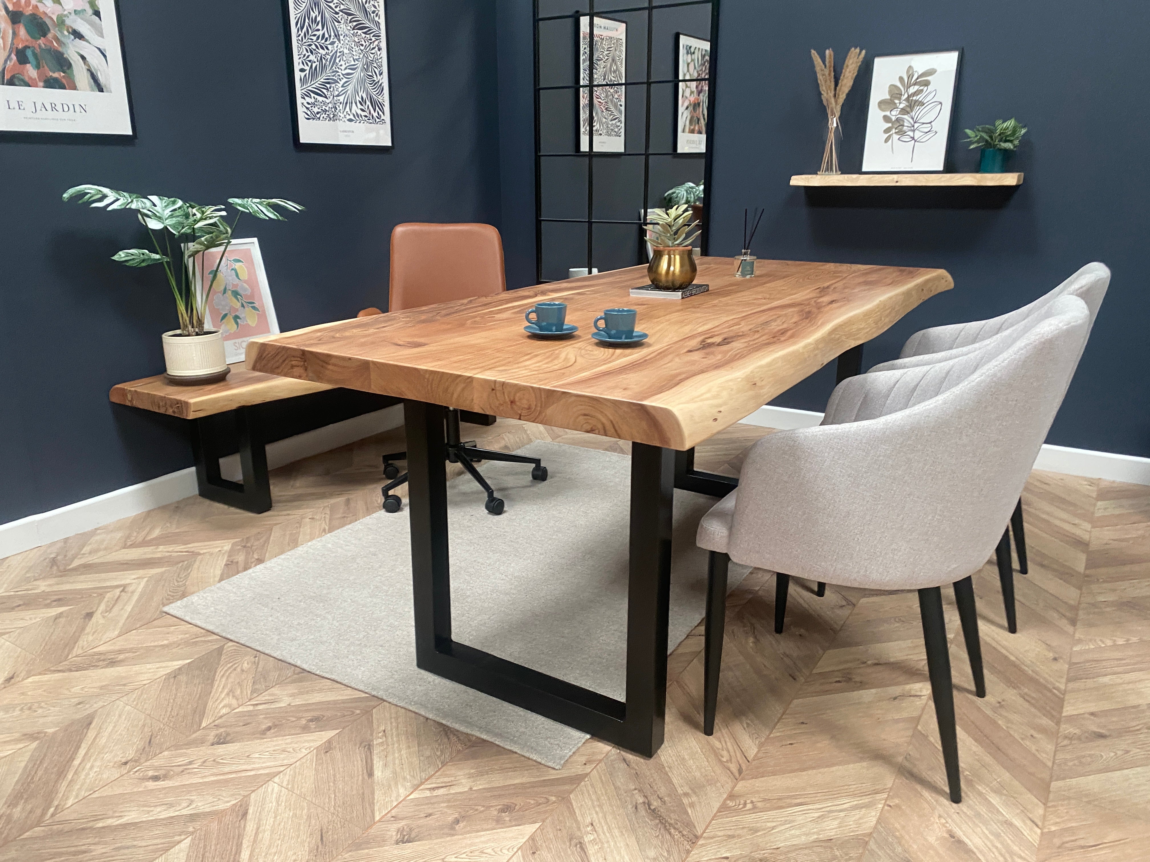 Dalia Solid Acacia Wood Dining Table (2 Sizes)