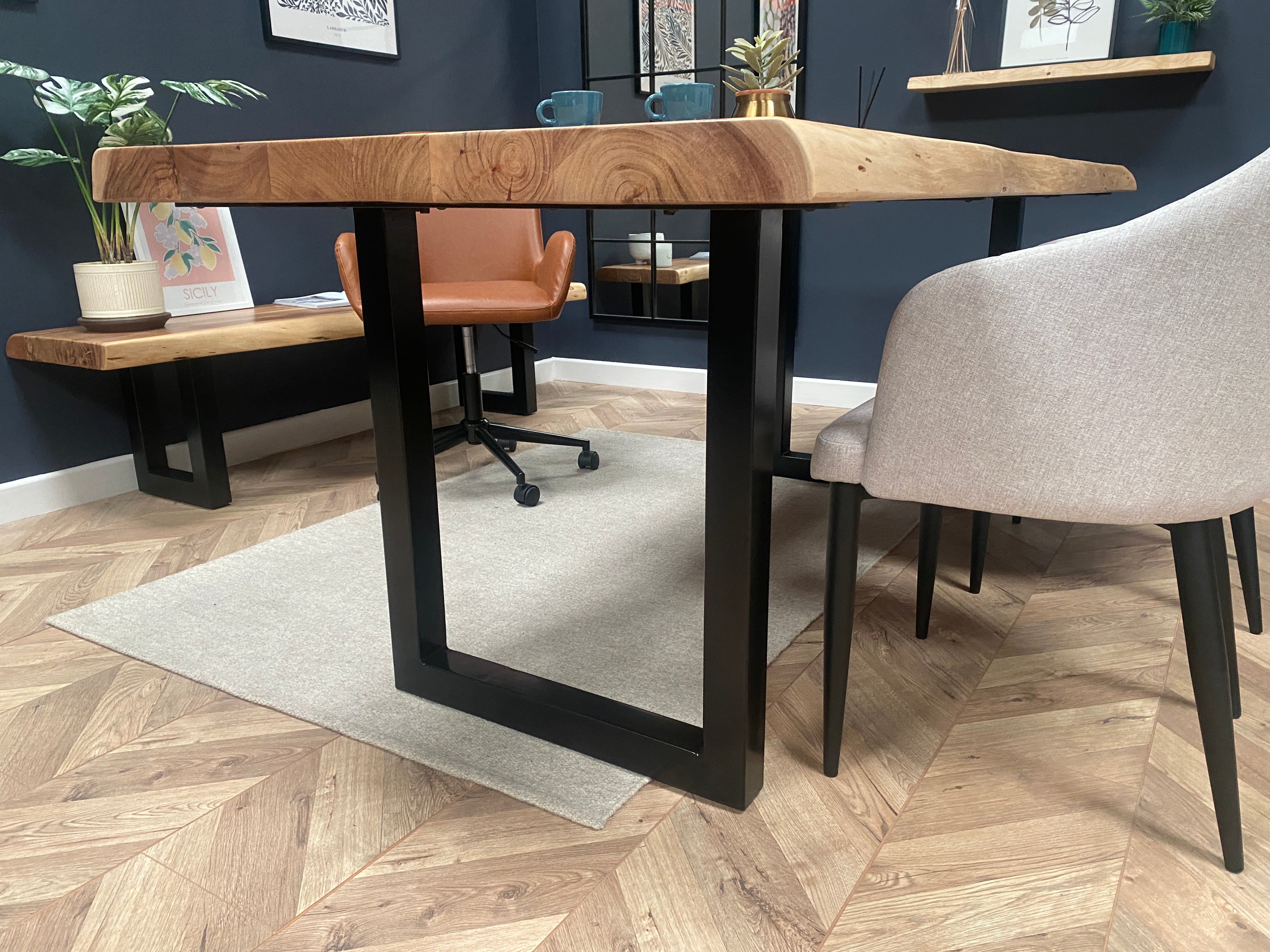 Dalia Solid Acacia Wood Dining Table (2 Sizes)