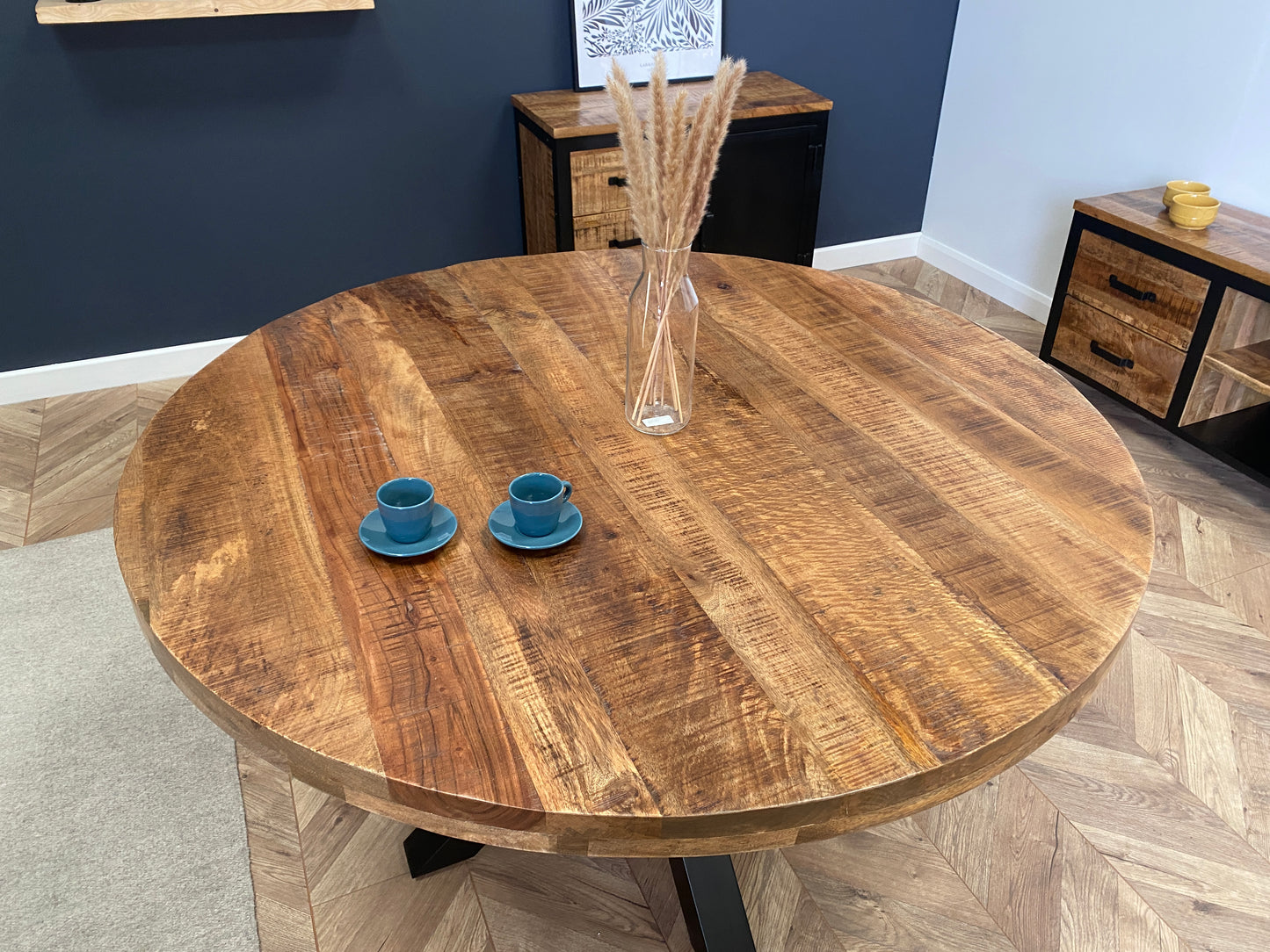 Sara Solid Mango Wood Dining Table Walnut 4 Sizes COKU Limited