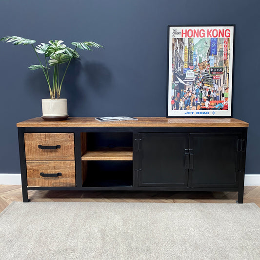 Sara Large Industrial Style TV Unit