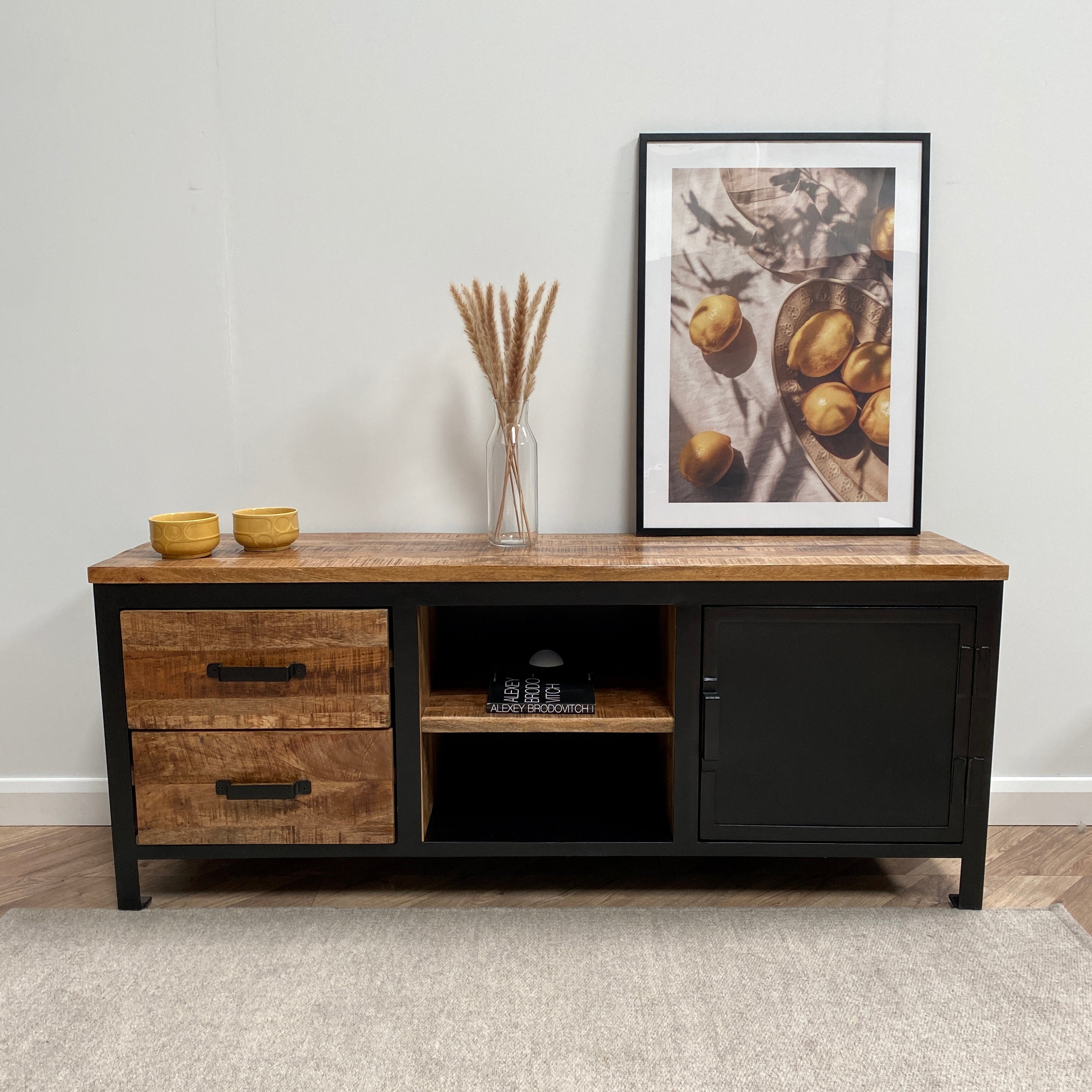 Sara Medium Industrial Style TV Unit