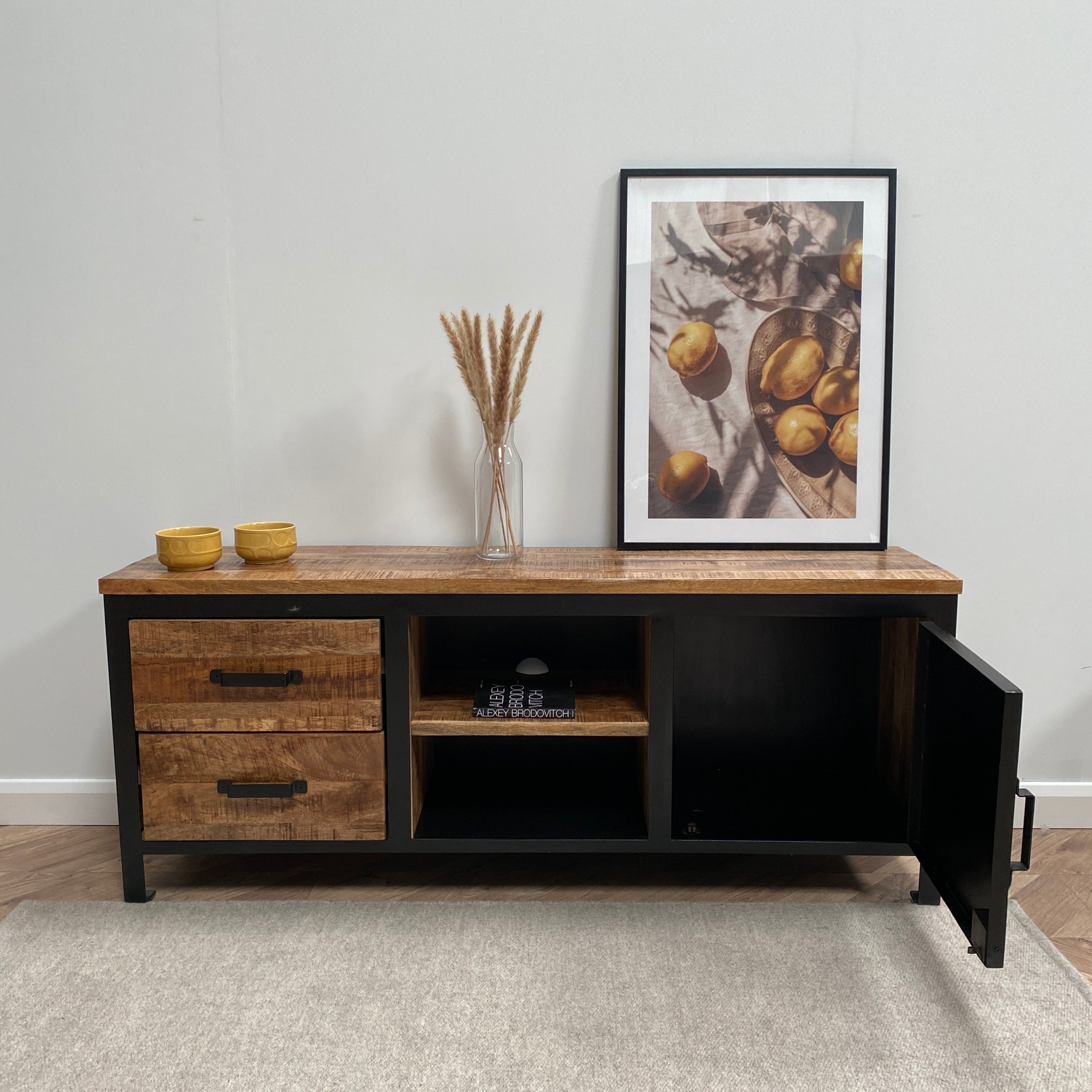 Sara Medium Industrial Style TV Unit