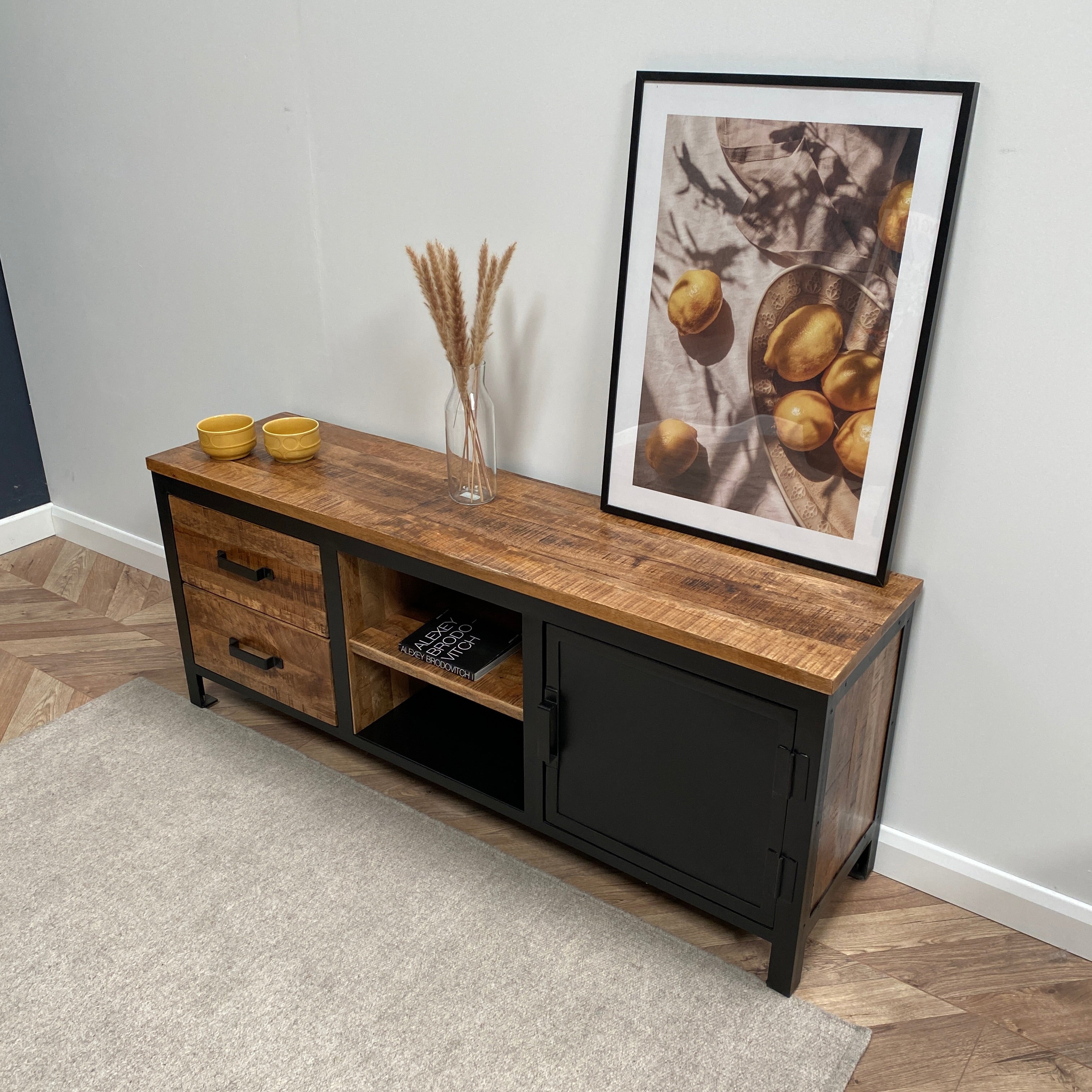 Sara Medium Industrial Style TV Unit