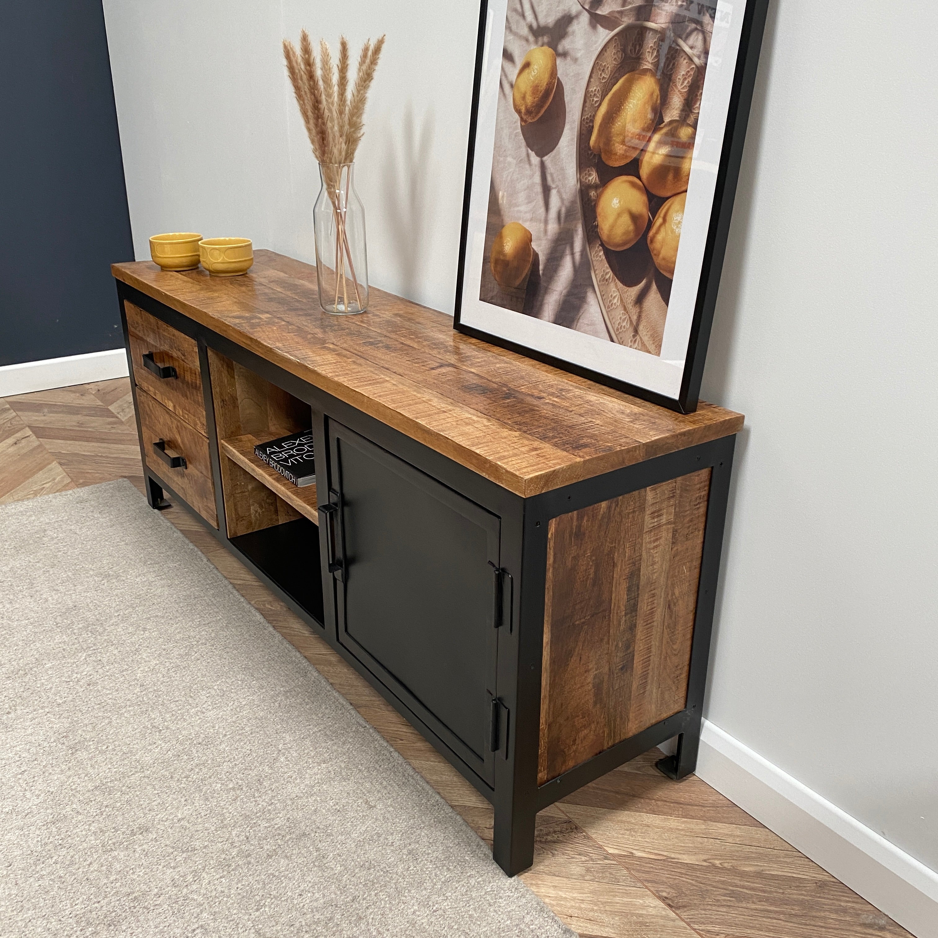 Sara Medium Industrial Style TV Unit