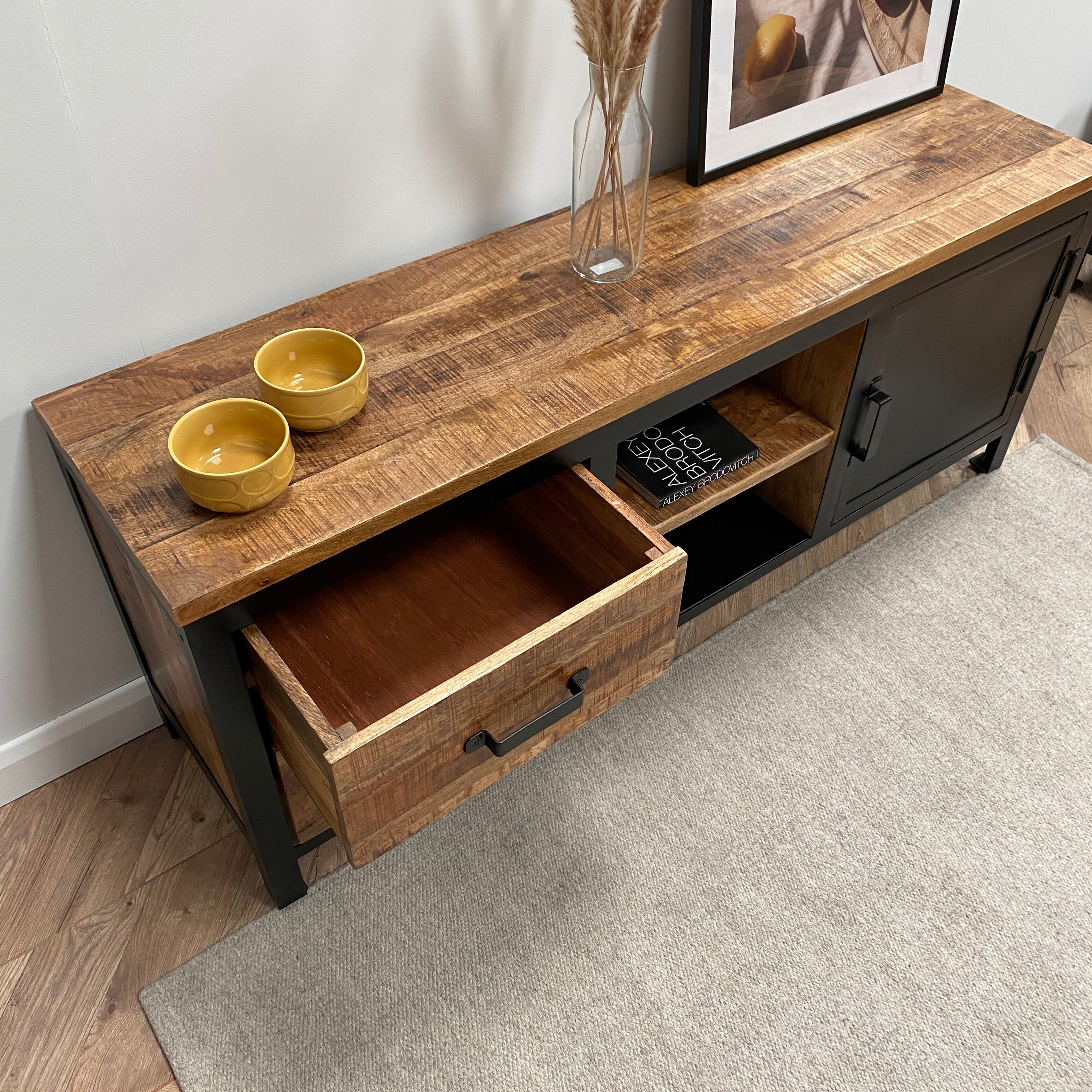 Sara Medium Industrial Style TV Unit
