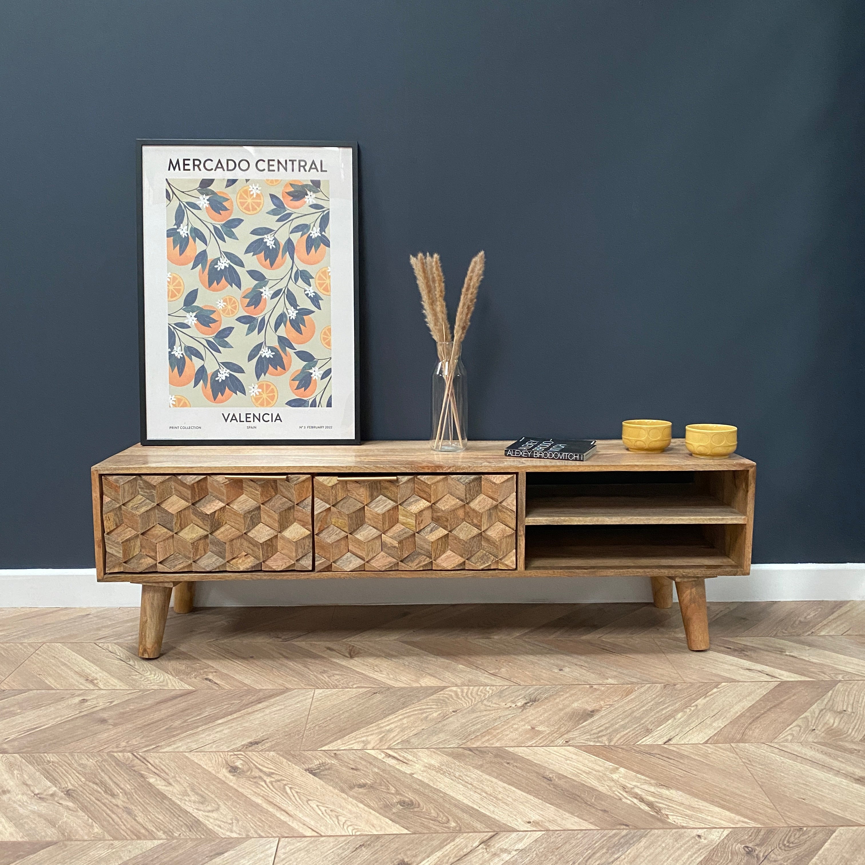 Iona Solid Mango Wood Large TV Unit