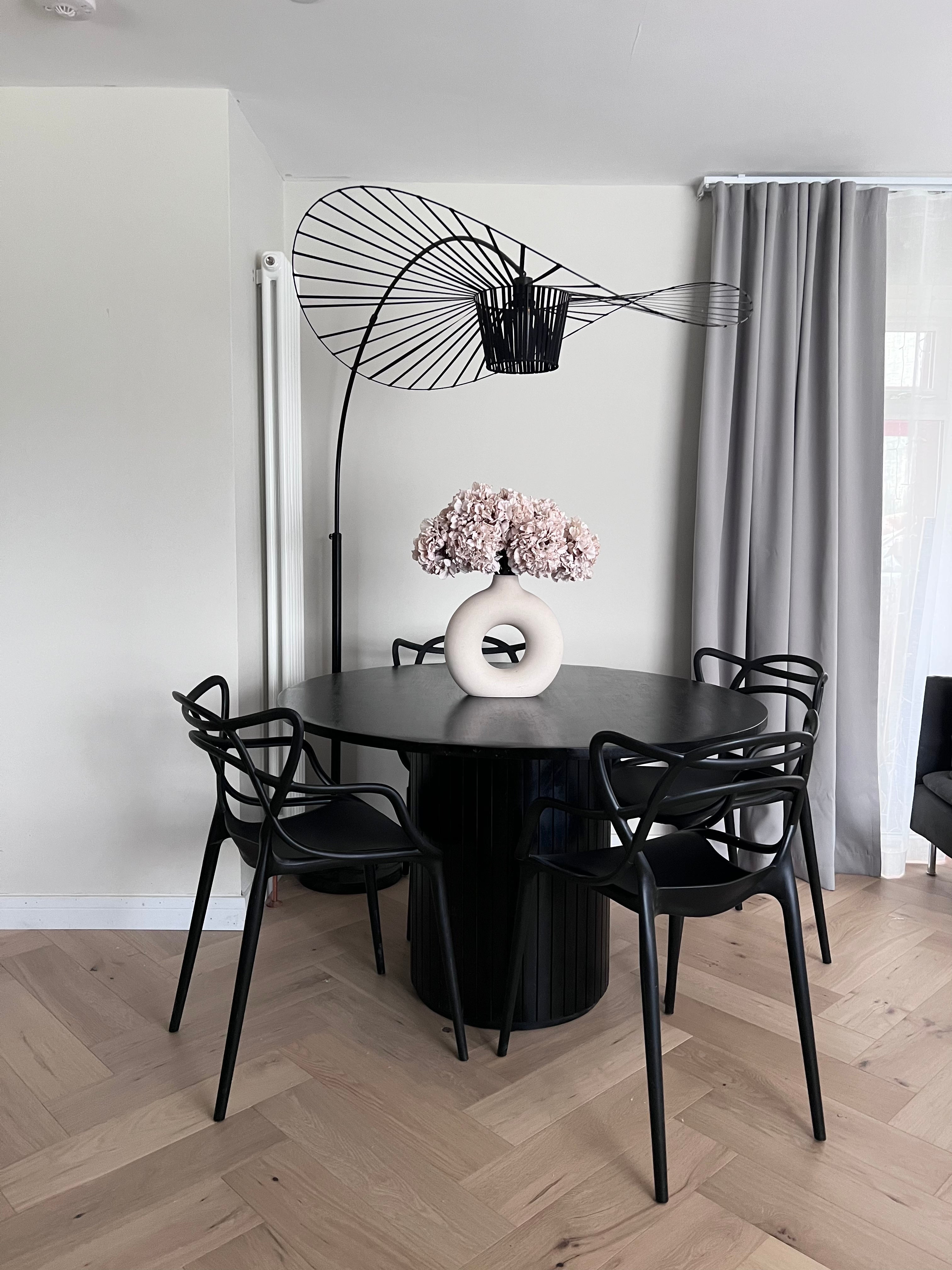 Lucia Solid Mango Wood Dining Table Black (2 Sizes)