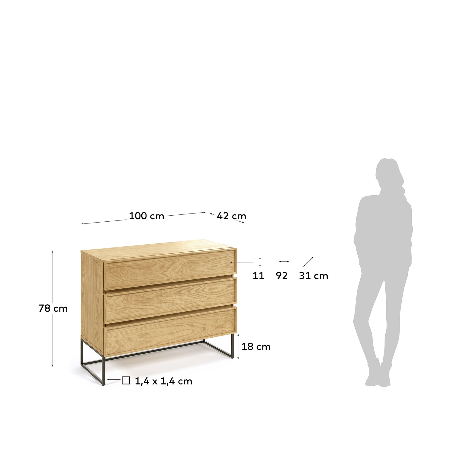 Thao 3 on sale drawer dresser