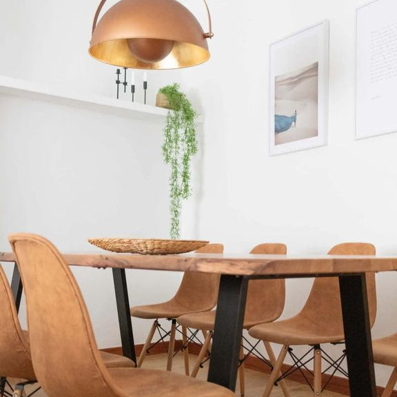 Indiana Solid Acacia Wood Industrial Dining Table (2 Sizes)